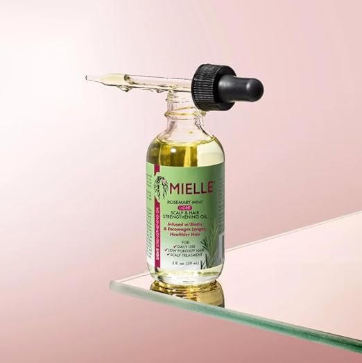 Mielle Organics - Aceite Fortalecedor para Cuero Cabelludo y Cabello con Menta de Romero (Ideal para Cuero Cabelludo Delicado)