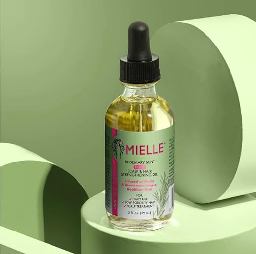 Mielle Organics - Aceite Fortalecedor para Cuero Cabelludo y Cabello con Menta de Romero (Ideal para Cuero Cabelludo Delicado)