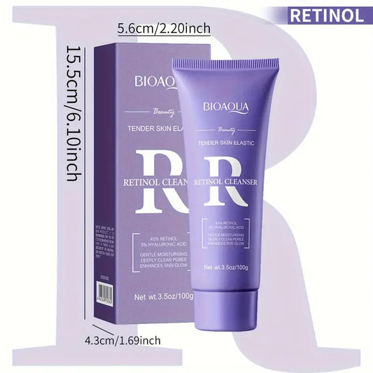 BioAqua - Limpiador Facial con Retinol, Ácido Hialurónico y Glicerol (100g/3.5oz)