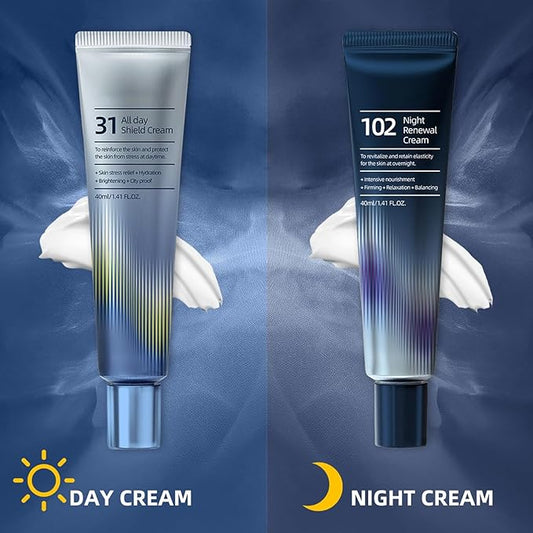 Barubt 31 Y 102 - Crema de Día y Crema de Noche para Cuidado Facial Intensivo