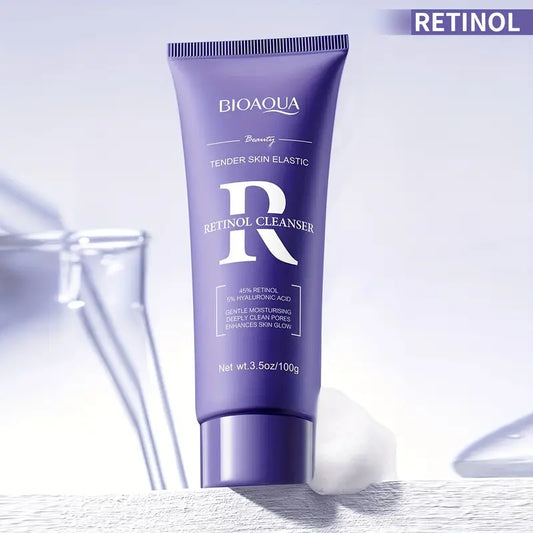 BioAqua - Limpiador Facial con Retinol, Ácido Hialurónico y Glicerol (100g/3.5oz)